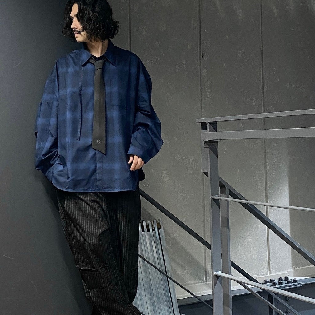 「MA-GSR」模式 Architekt GM 格紋領帶 #BK [GOOPI-24AW-SEP-02]