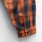 PLAID FLANNEL L/S SHIRT #Navy x Orange [FW26-S02]