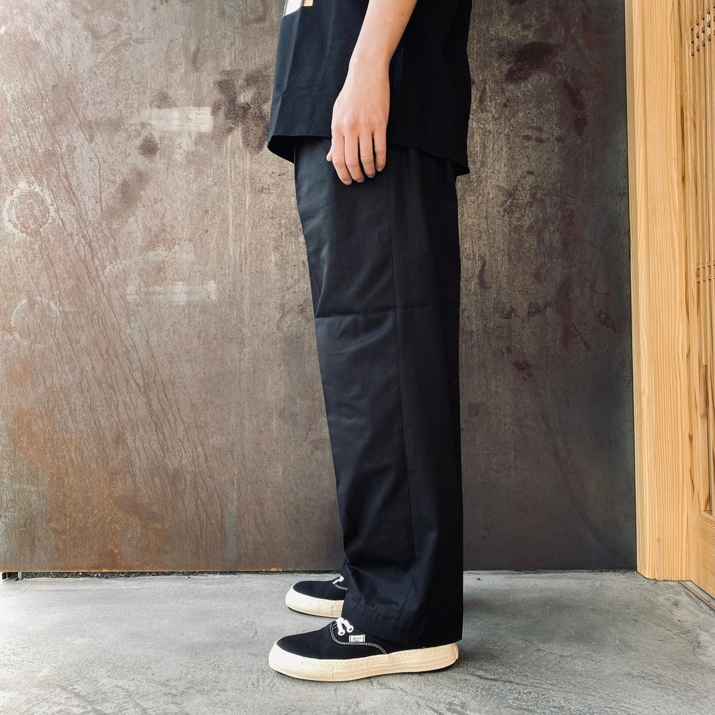 DOUBLE PLEATED CHINO TROUSERS #BLACK [26SS-WMP-PT12] - cocorozashi