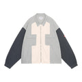 STRIPE CUT SHORT SHIRT JACKET #GREY [CES29JK21]