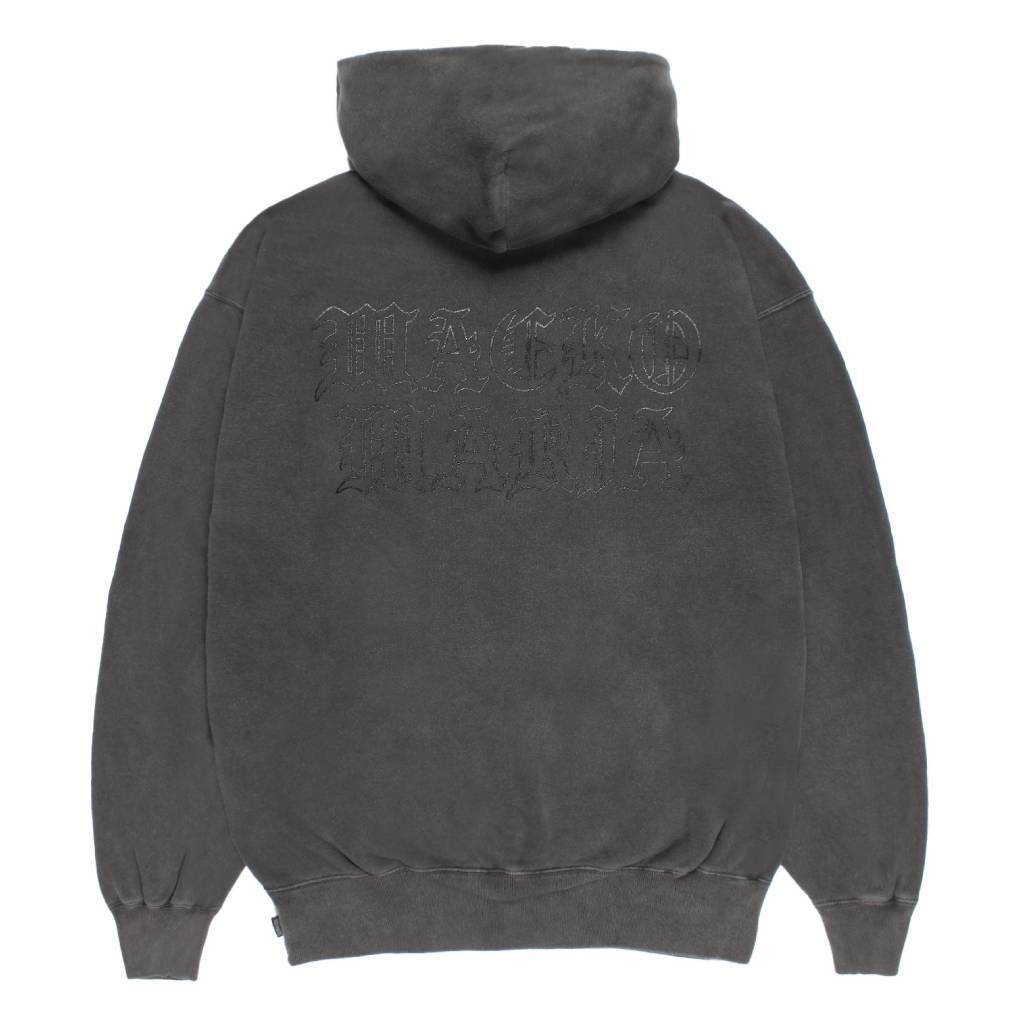 WASHED MIDDLE WEIGHT FULL ZIP HOODED SWEAT SHIRT #GRAY [26SS-WMC-SS04]