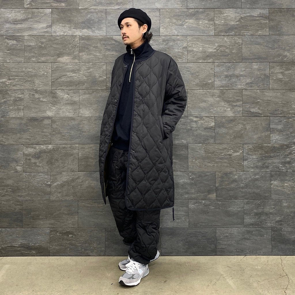 MILITARY CREW NECK DOWN COAT #BLACK [TAION-104BML-1 LONG]