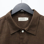 Micro Plaid Open Collar Shirt #Brown [SD26F-SH02]
