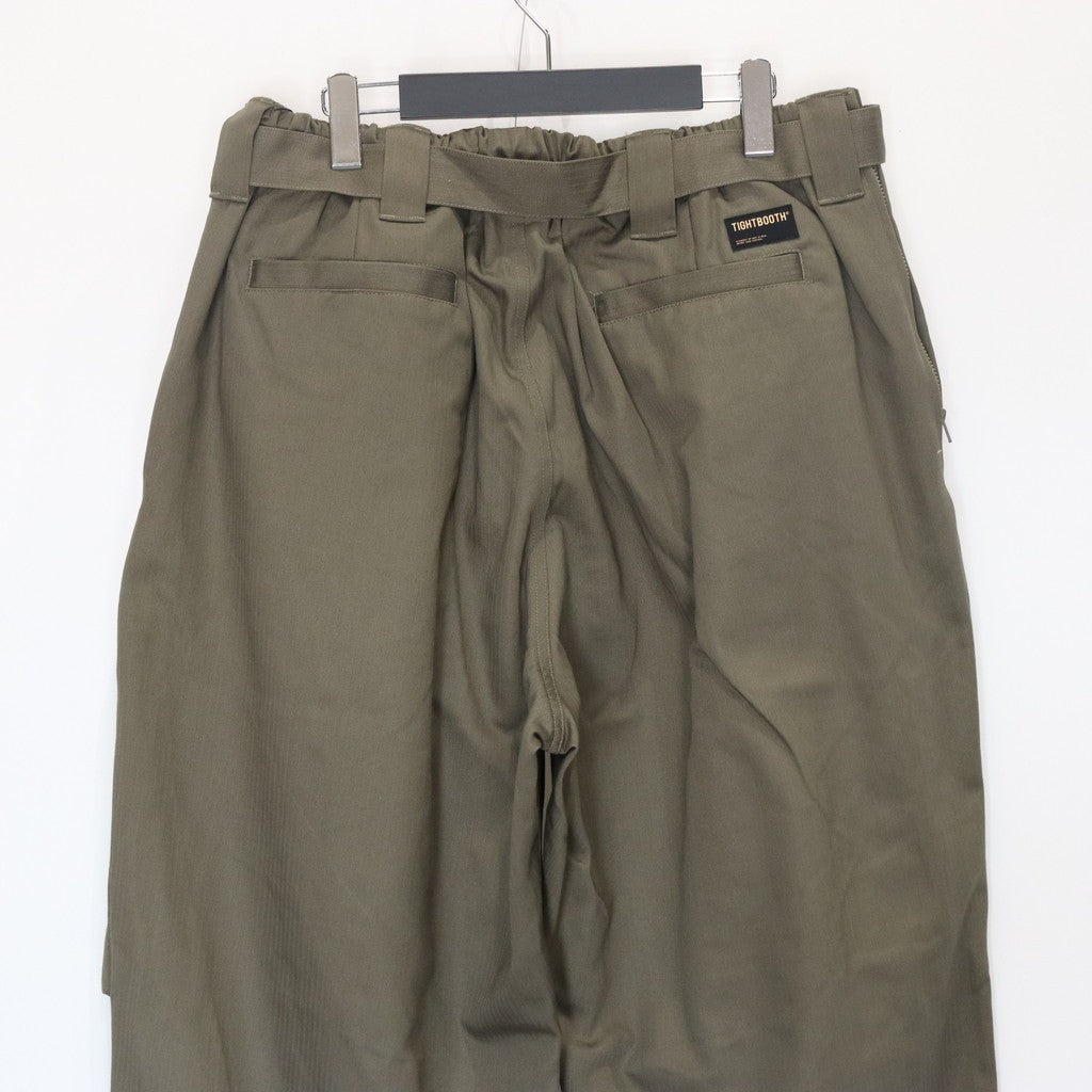 HERRINGBONE BALLOON PANTS #Olive [SS25-B06]
