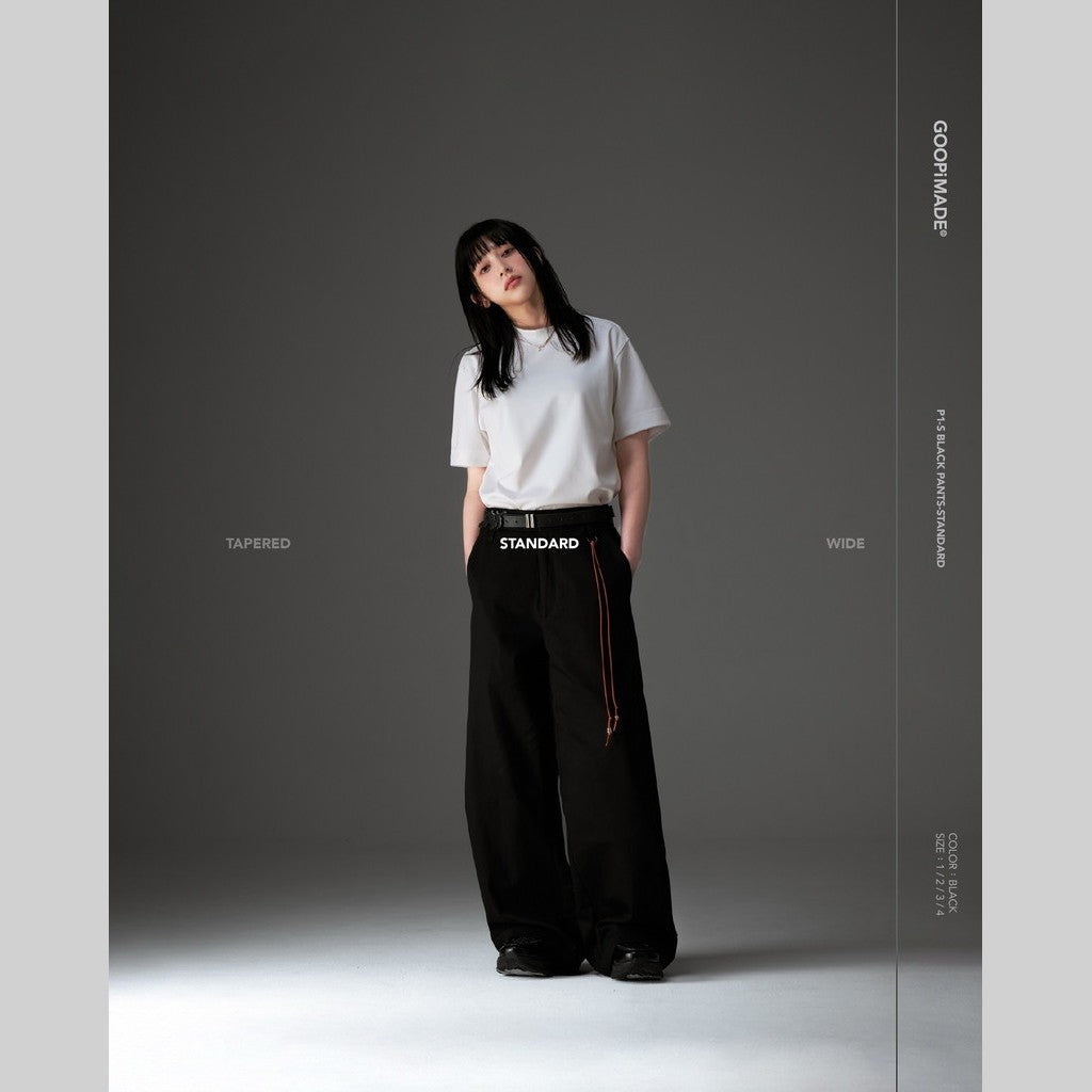 P1-S Black Pants-Standard #Black [GOOPI-26SS-JUL-02]