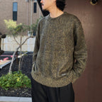 MIX MOHAIR CREW NECK SWEATER #KHAKI [26FW-WMK-KN03]