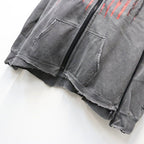 Bootleg Zip Up Hoodie With Damaged (ERROR S) #AGEDBLACK [M-P4-BG8]