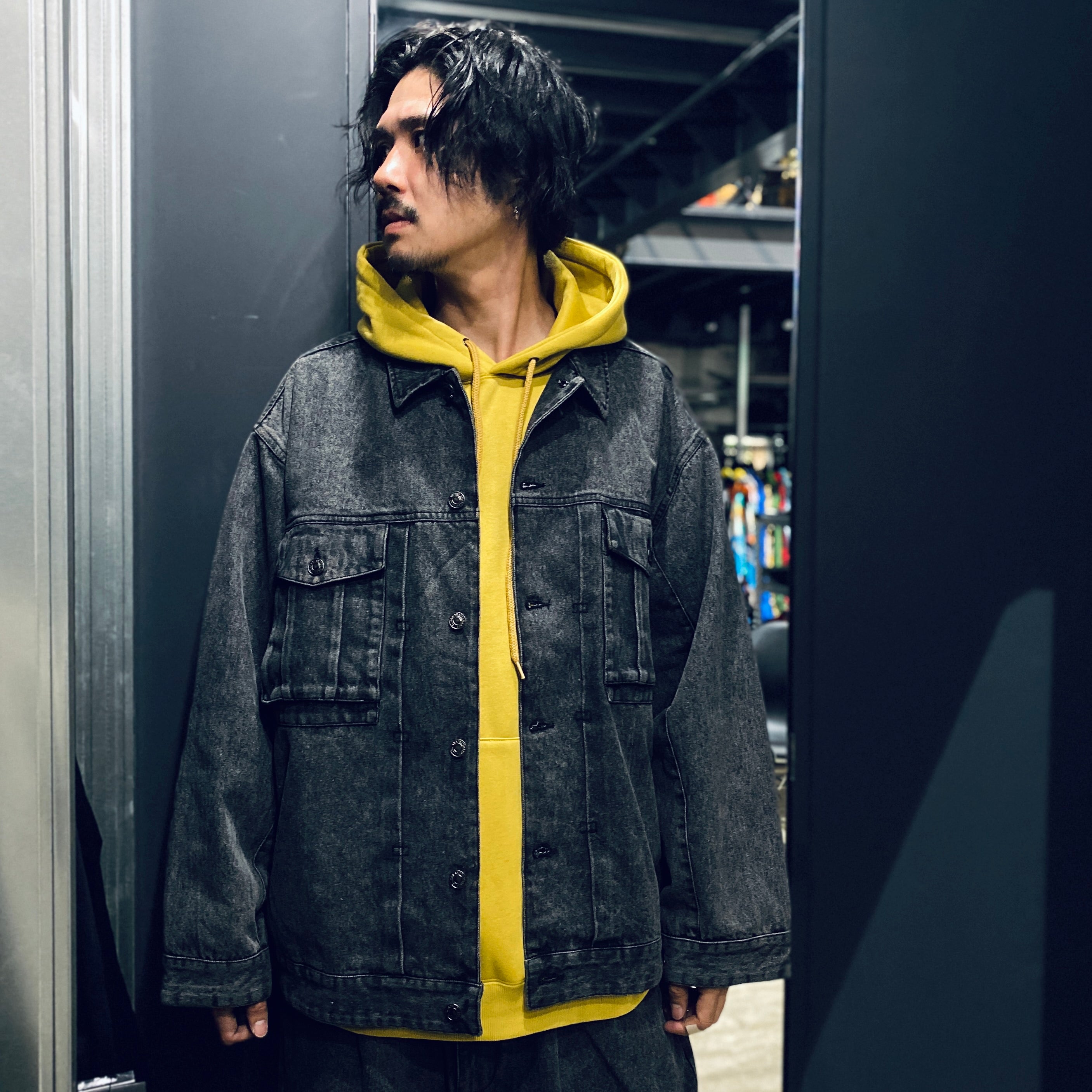 牛仔外套#黑色 [23FW-JK05]