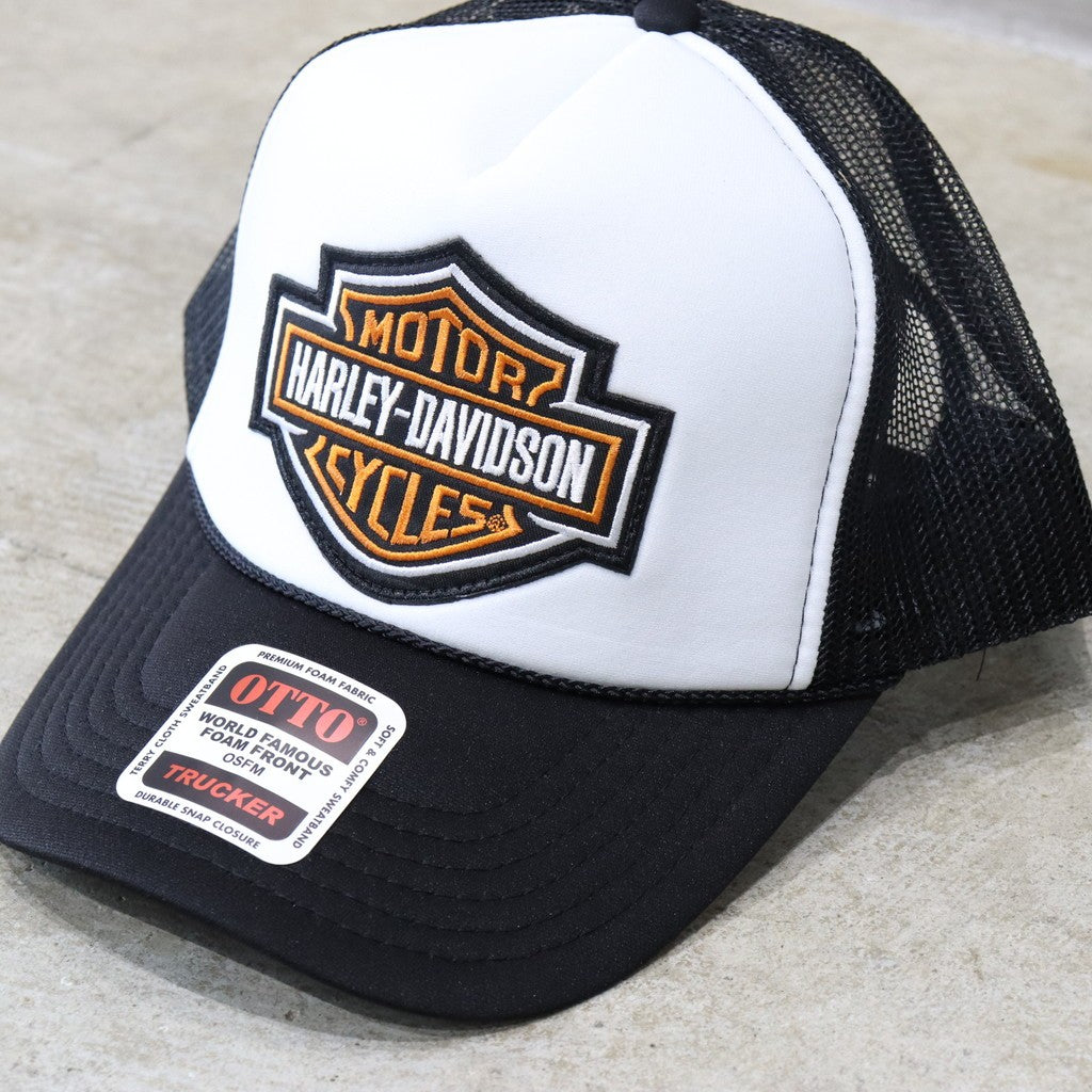哈雷戴維森 | ROAD DAWG 彎簷貼片帽 #黑色/白色 [HD25SS-CAP-02]