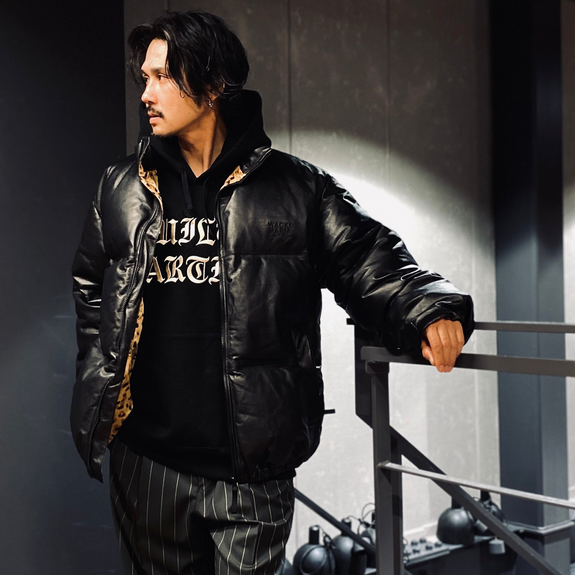 LEATHER DOWN JACKET -B- -TYPE 2- #BLACK [23FW-WMO-OD03]