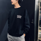 CREW NECK SWEAT SHIRT -TYPE 5- #BLACK [23FW-WMC-SS13]