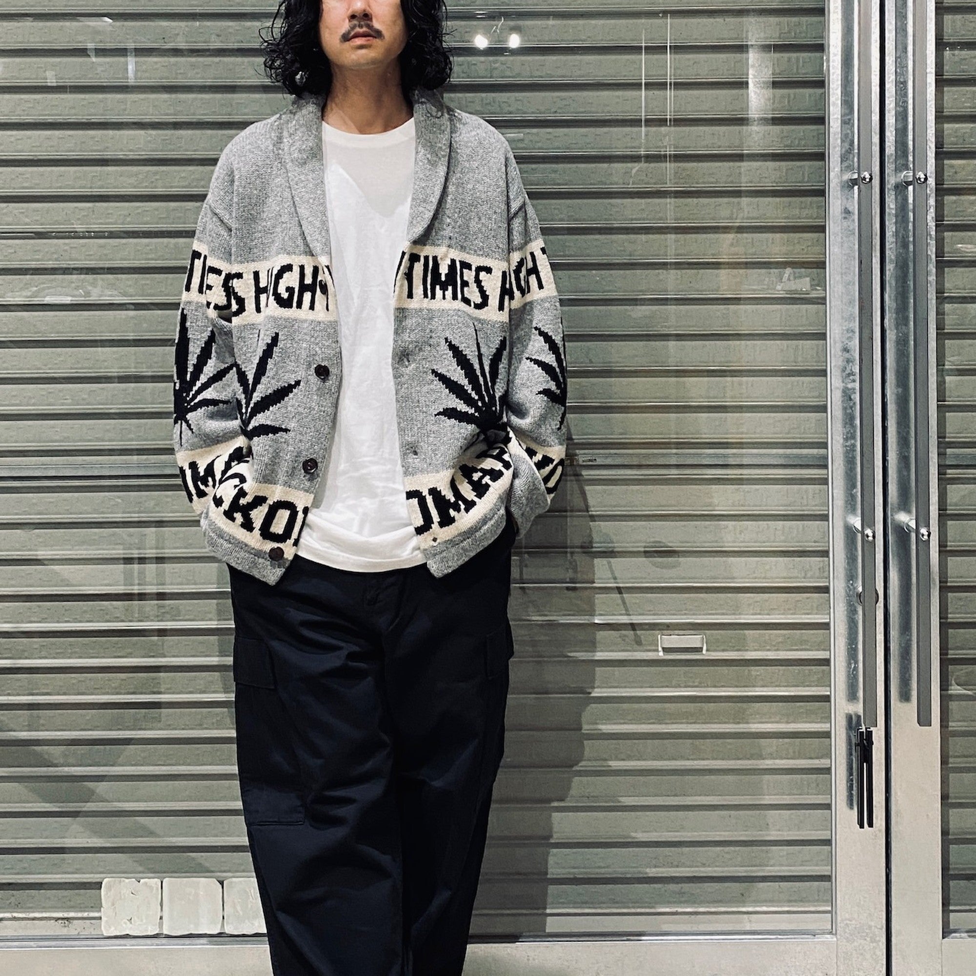 HIGHTIMES | COWICHAN SWEATER #GRAY [HIGHTIMES-WM-KN04]