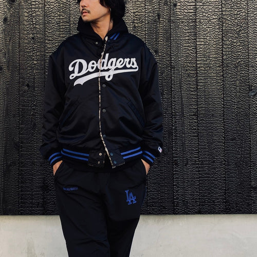 MLB | LA | REVERSIBLE VARSITY JACKET ( TYPE-2 ) #BLACK-BEIGE [MLB-WM-BL02]