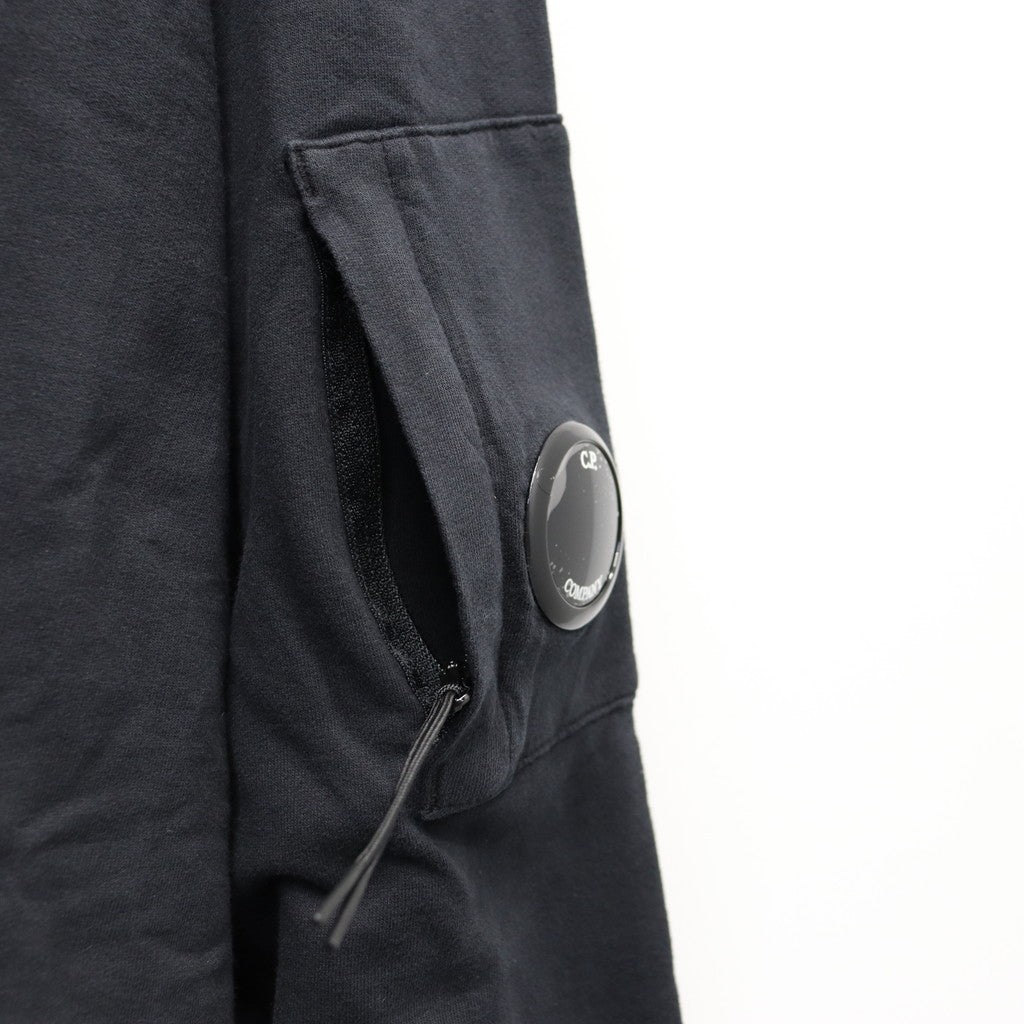 LIGHT FLEECE ZIP HOODED LENS SWEATSHIRT #BLACK 999 [20CMSS081A-002246G]