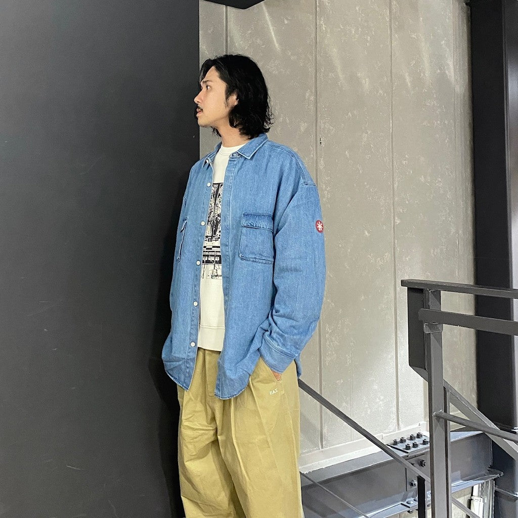 BLEACHED DENIM BIG SHIRT #INDIGO [CES26SH02]