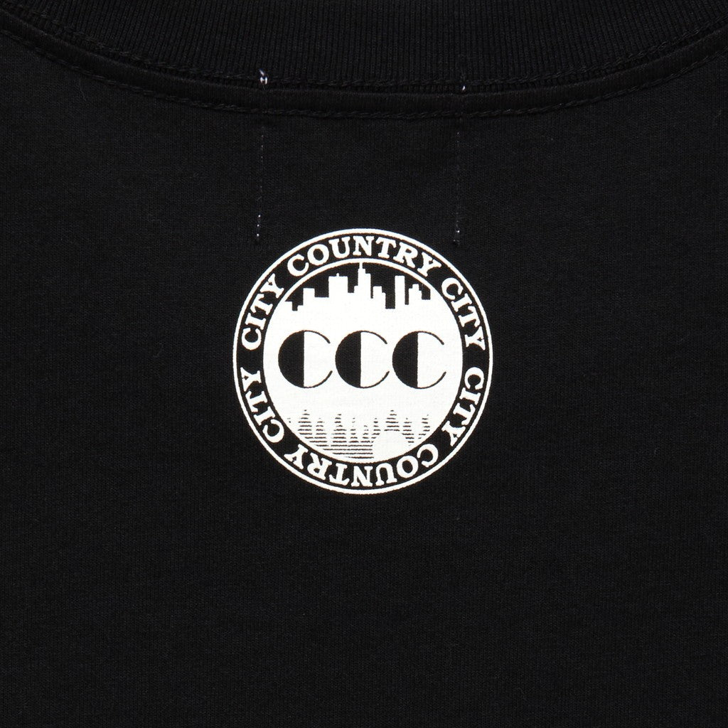 EMBROIDERED LOGO COTTON S/S T-SHIRT_CCCC #BLACK [CCC-251T0010