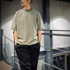 科技高領短袖T卹 #狼灰色 [BE-63025]