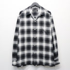 OMBRE CHECK OPEN COLLAR SHIRT L/S ( TYPE-1 ) #GRAY [26SS-WMS-OC11]