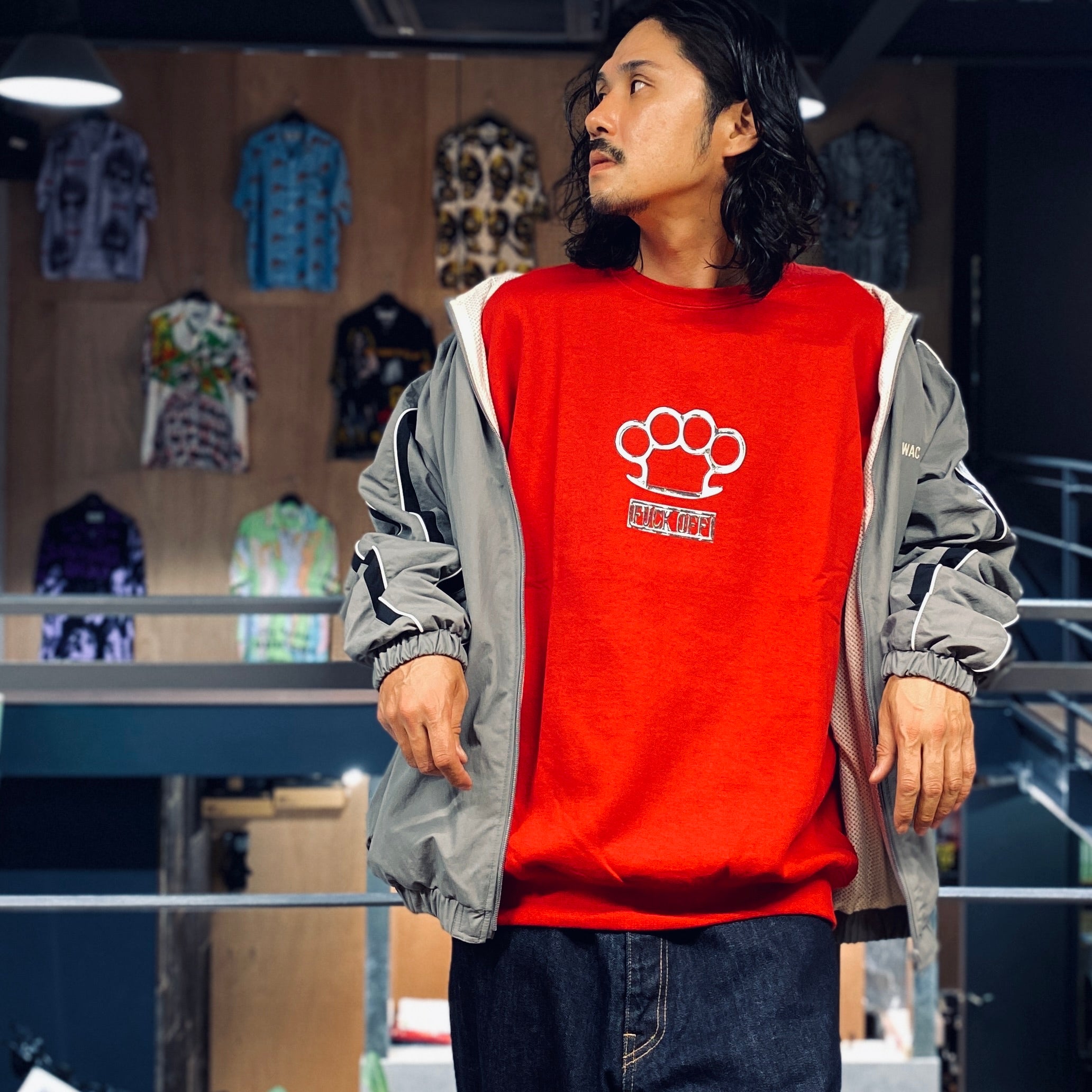 JOHNNY | 圓領運動衫#RED [JOHNNY-WM-SS01]