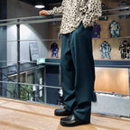 DOUBLE PLEATED TROUSERS #D-TURQUOISE [23FW-WMP-TR18]