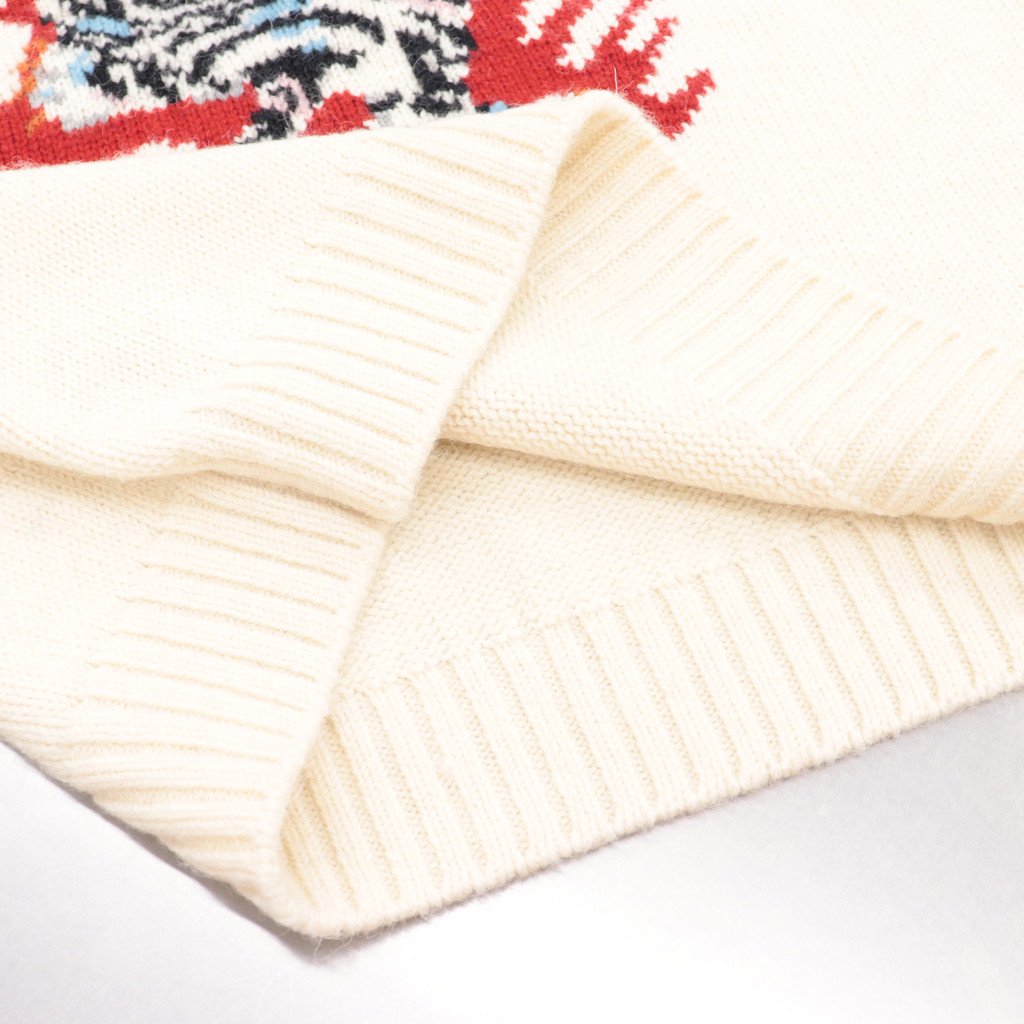 TIM LEHI | INTARSIA CREW NECK SWEATER #WHITE [22FW-WMK-KN22]