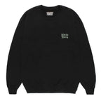 WASHED MIDDLE WEIGHT CREW NECK SWEAT SHIRT ( TYPE-3 ) #BLACK/GREEN [26FWE-WMC-SS05]