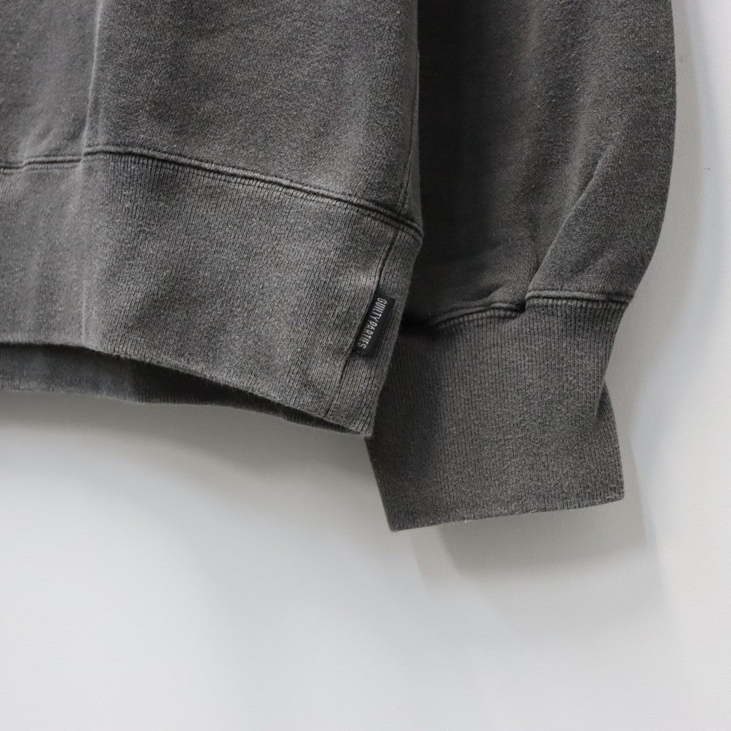 WASHED MIDDLE WEIGHT CREW NECK SWEAT SHIRT ( TYPE-3 ) #GRAY/GREEN [26FWE-WMC-SS05]