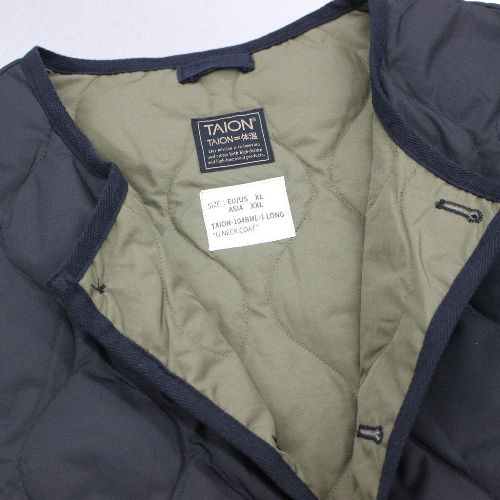 MILITARY CREW NECK DOWN COAT #BLACK [TAION-104BML-1 LONG]