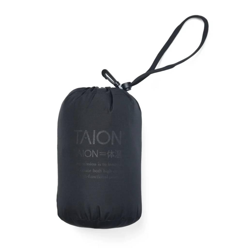 MILITARY W-ZIP V NECK DOWN VEST #BLACK [TAION-001ZML-1]