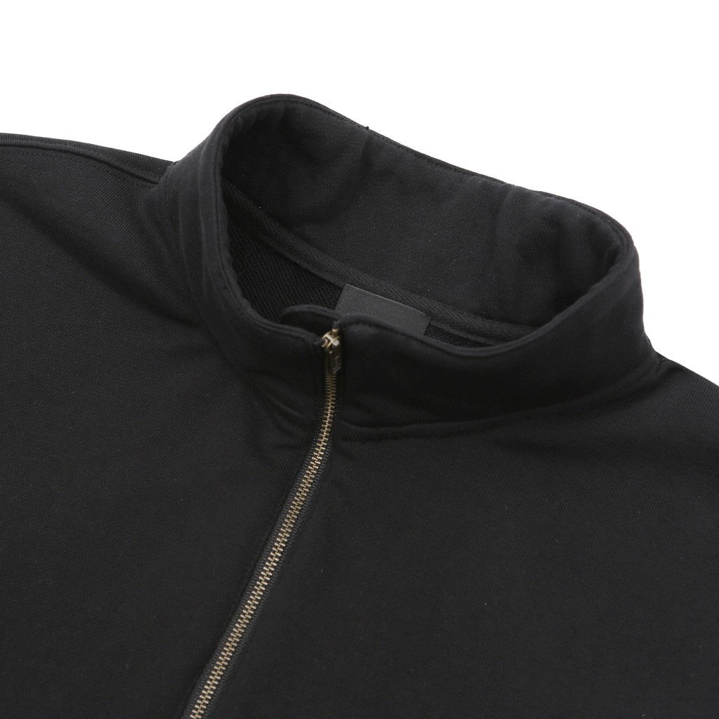 BIO WASHED EASY HALF ZIP SWEAT SHIRTS #BLACK [HOD25AWSWEHZSS]
