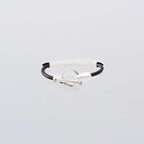 Triangle Leather Bracelet -Black- #BLACK/SILVER [XOLB003S-BLK]