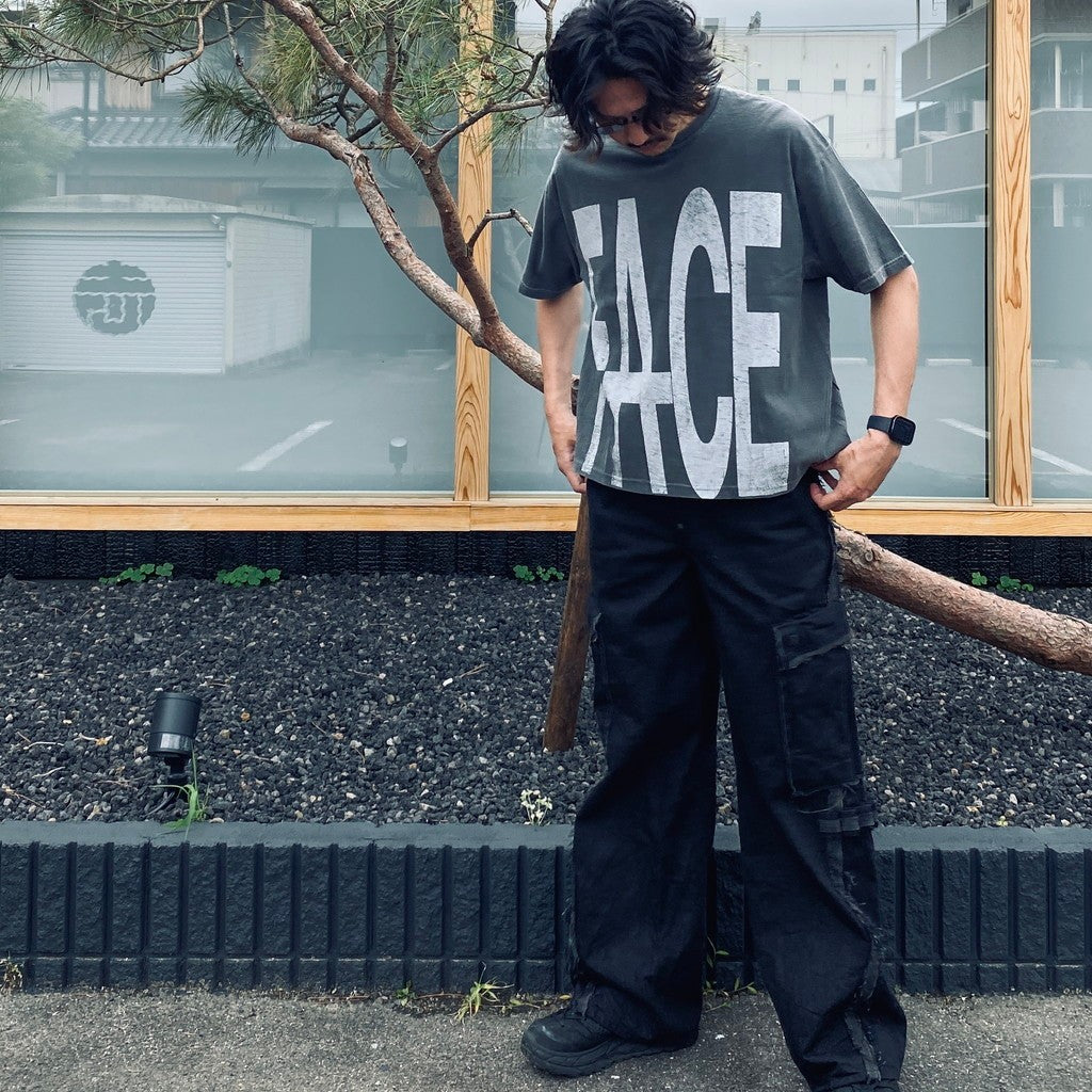 Slash Seam Twist Cargo Jeans (NOIR) #AGED BLACK [M-P1-PT21]