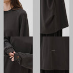 "X_Model-03" 普通長袖T卹 #靛藍 [GOOPI-24AW-NOV-01]