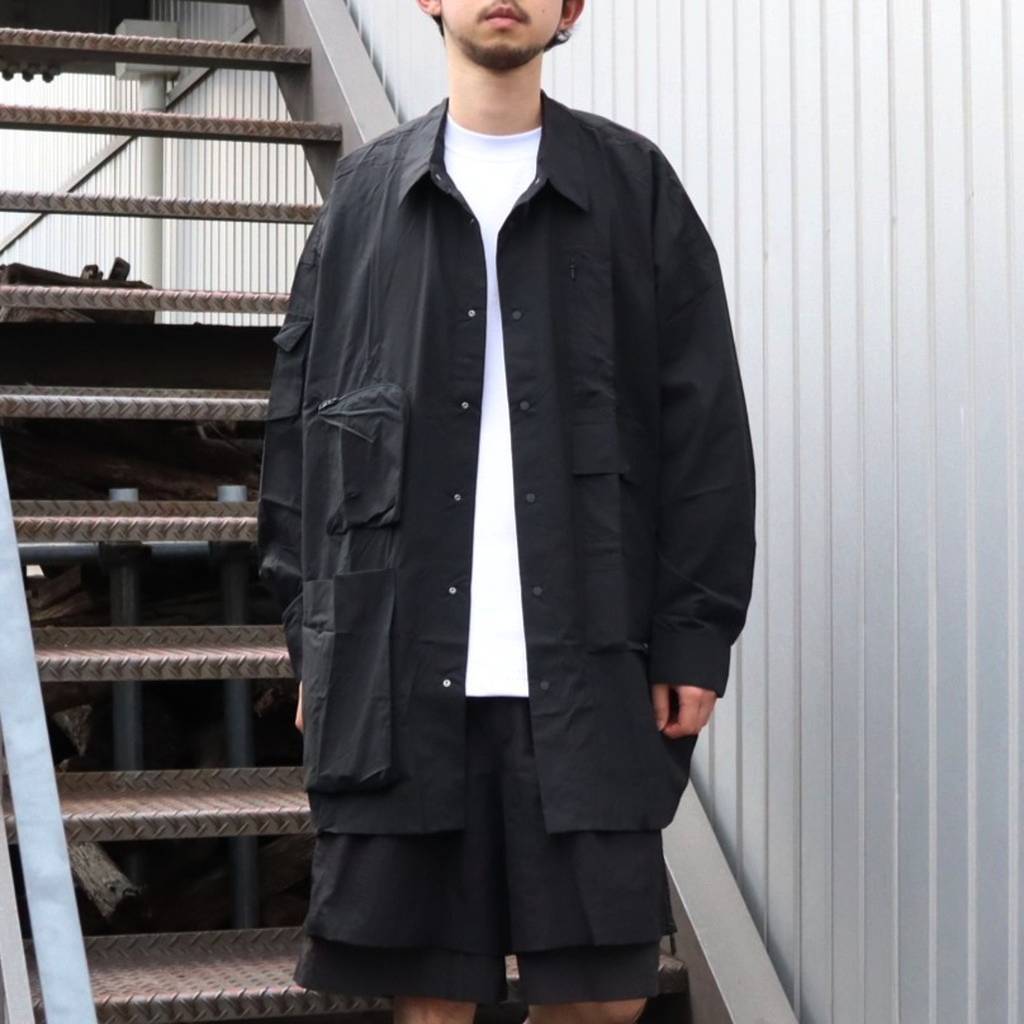 PERTEX UTILITY LONGLINE SHIRT #BLACK [FPA02261U0004]