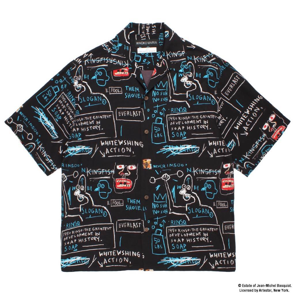 JEAN-MICHEL BASQUIAT | S/S HAWAIIAN SHIRT ( TYPE-1 ) #ONE [BASQUIAT-WM-HI25]