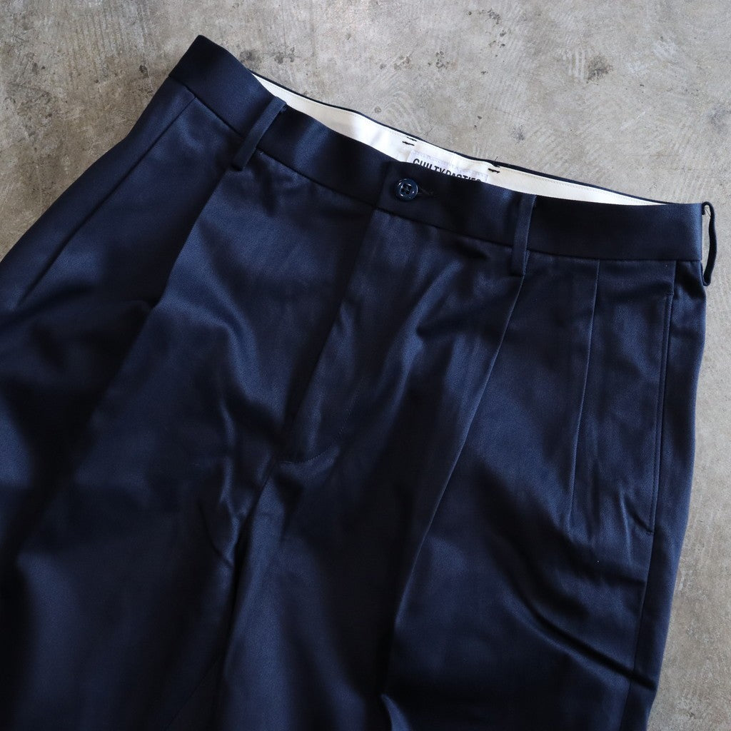 DOUBLE PLEATED CHINO TROUSERS #NAVY [24FW-WMP-PT02]