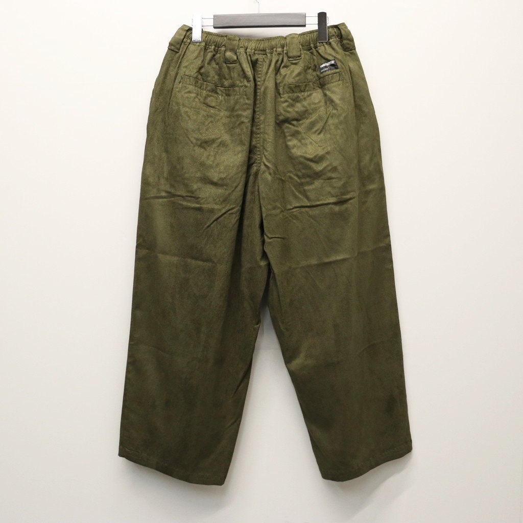 SUEDE BAGGY PANTS #Olive [FW25-B12]