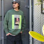 WASHED VS 8b CREW NECK #GREEN [CES25CS09]