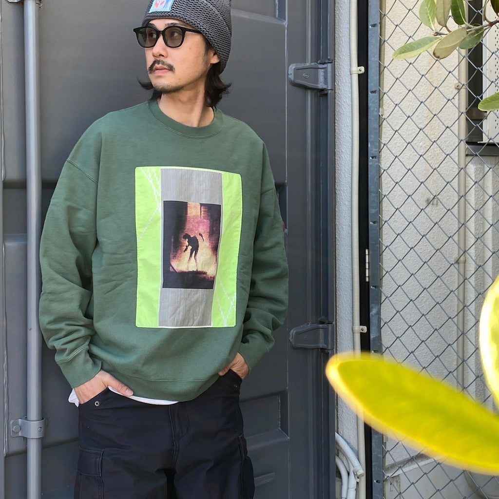WASHED VS 8b CREW NECK #GREEN [CES25CS09]