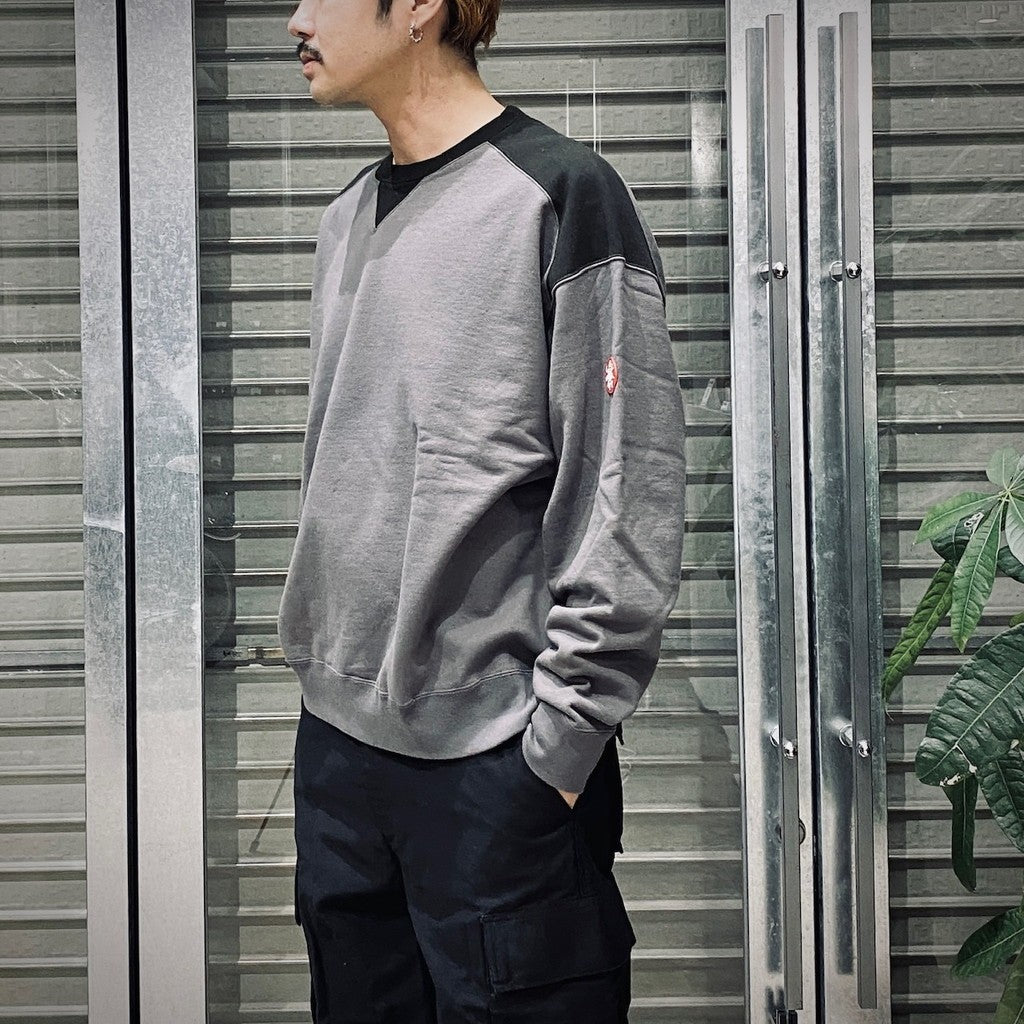 PANEL SHOULDER CREW NECK #CHARCOAL [CES26CS10]
