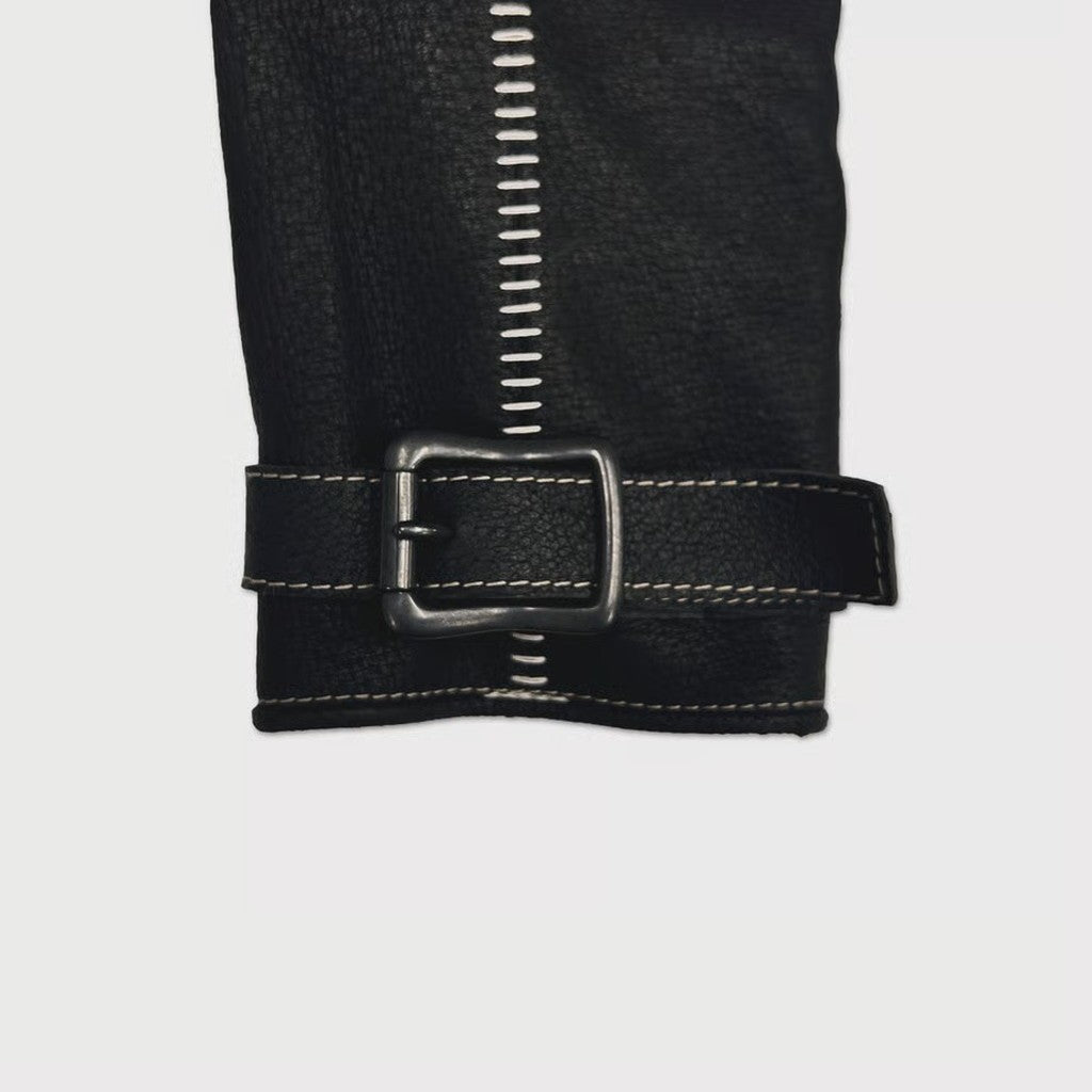 Artisan's Hand-stuffed (VEGETABLE TANNING PIG LEATHER) #BLACK [M-P4-AC2]