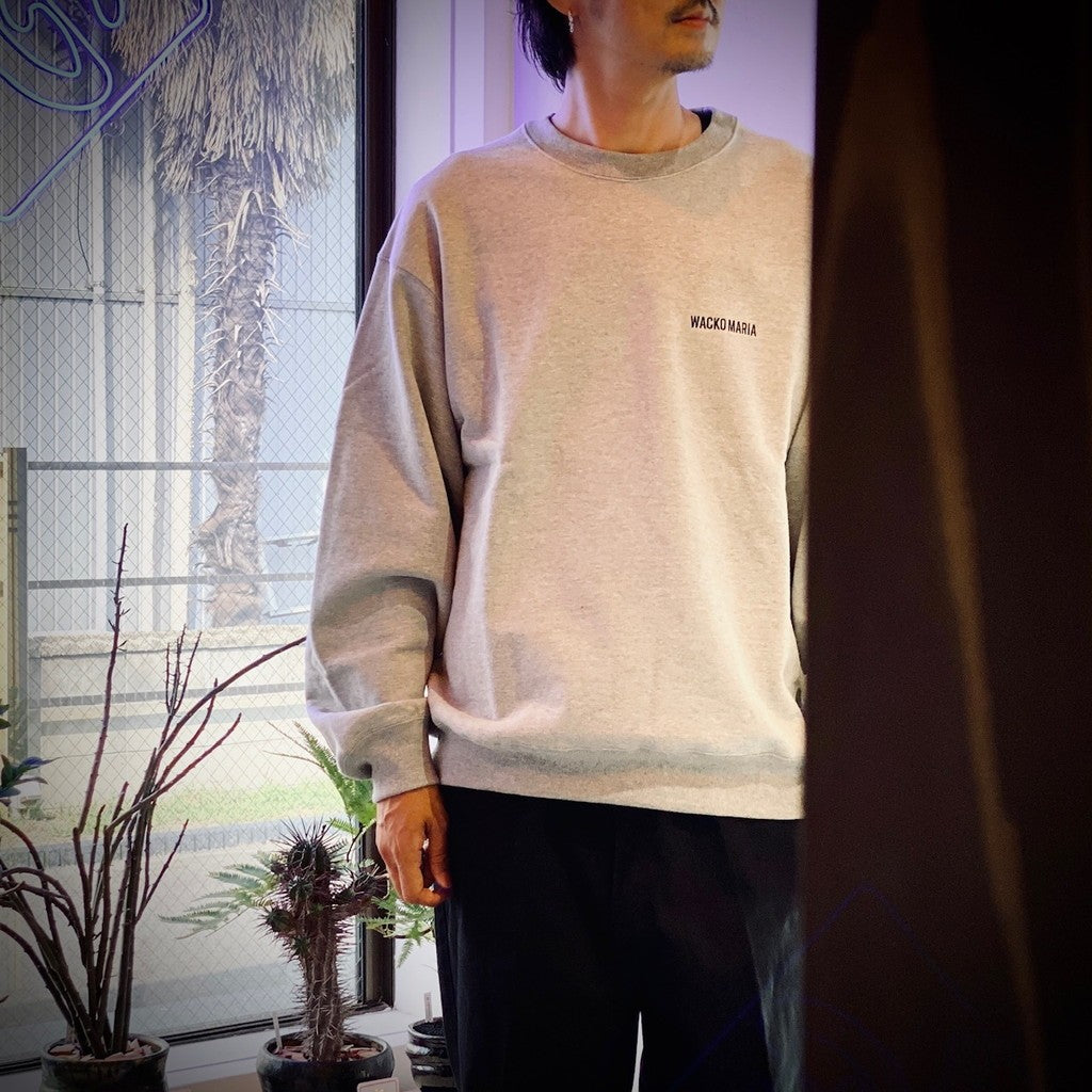HEAVY WEIGHT CREW NECK SWEAT SHIRT #GRAY [25FWE-WMC-SS03]