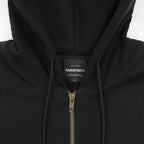 BIO WASHED EASY HOODIE ZIP UP #BLACK [HOD25AWSWEHZU]
