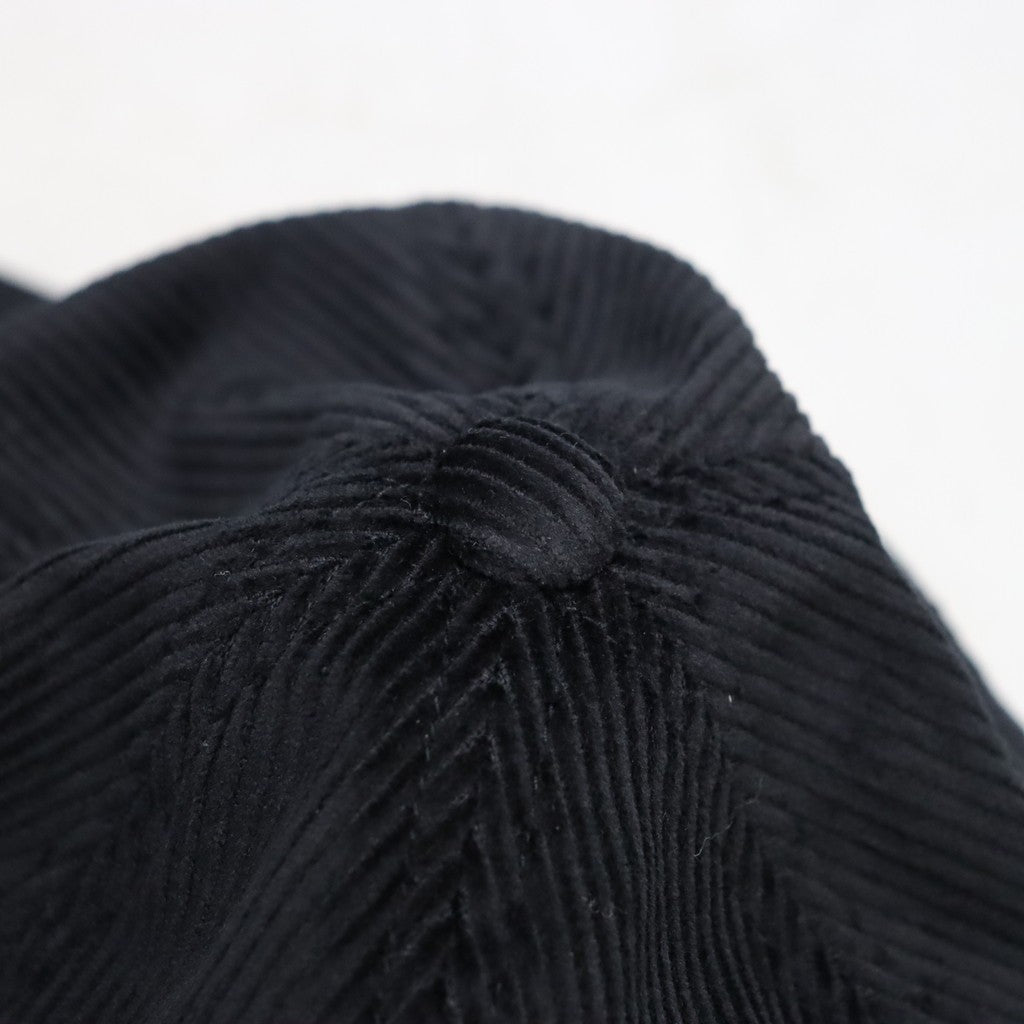 Leather Strap Corduroy Cap #Black [SD26F-CP05]