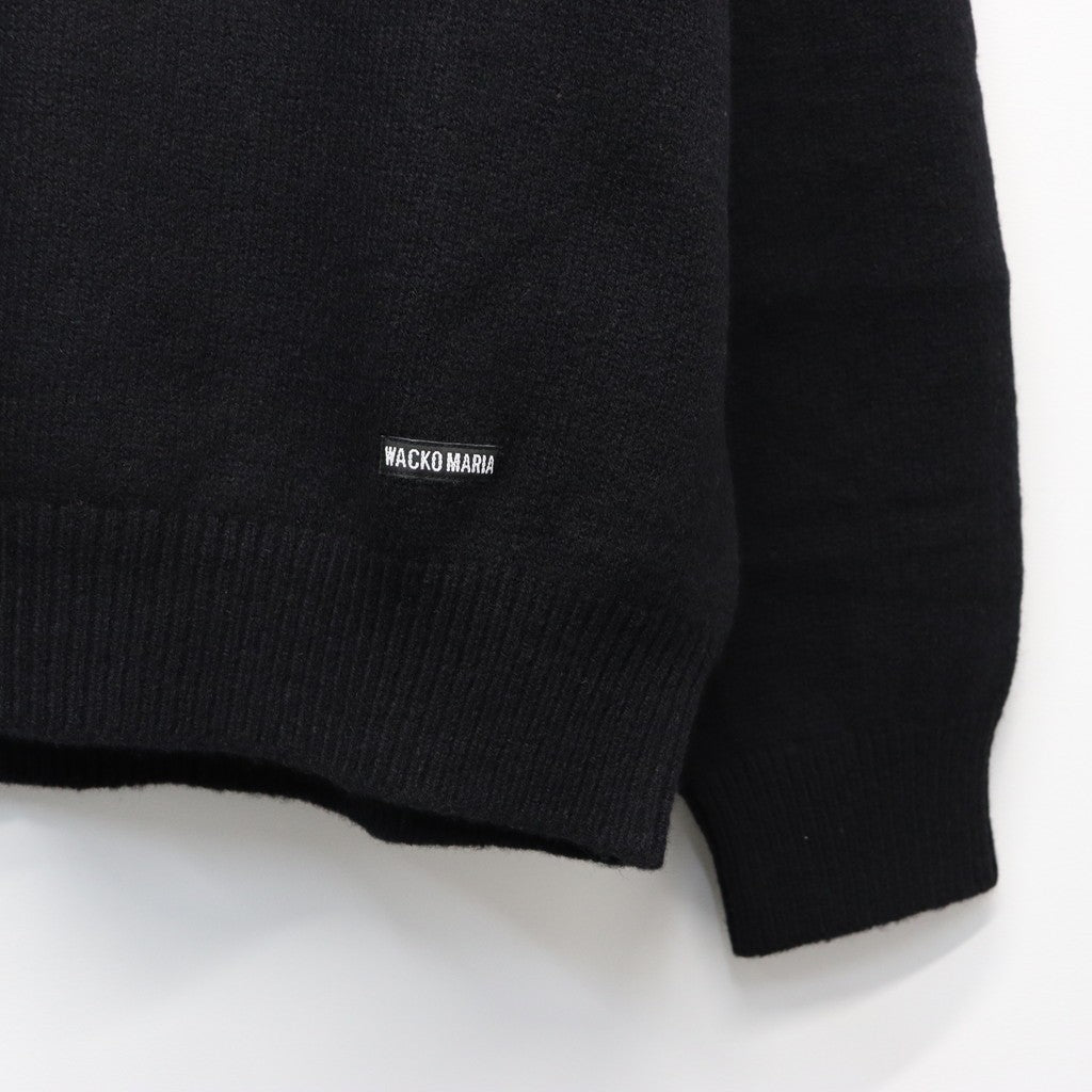 V NECK SWEATER #BLACK [25FW-WMK-KN09]