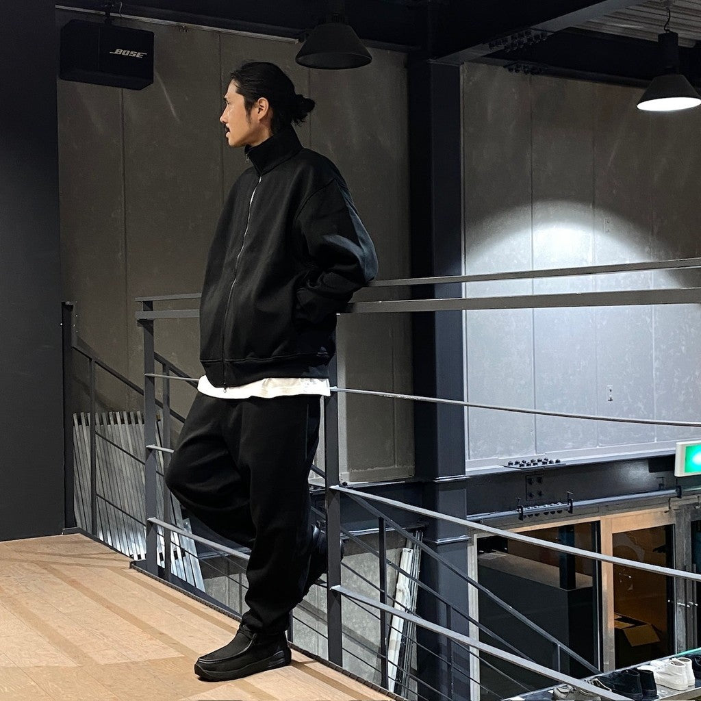 科技運動風拉鍊開襟衫 #黑色 [BE-54024W]