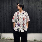 UFC | S/S HAWAIIAN SHIRT ( TYPE-1 ) #WHITE [UFC-WM-HI01]