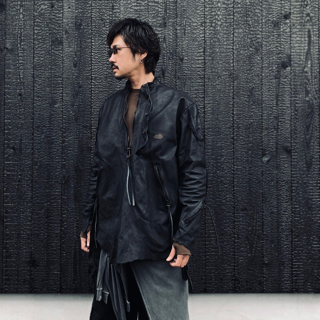 Rustic Edged Easy Rider's (VEGETABLE TANNING PIG LEATHER) #BLACK [M-P1-LW3]