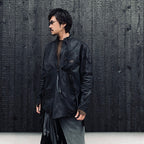 Rustic Edged Easy Rider's (VEGETABLE TANNING PIG LEATHER) #BLACK [M-P1-LW3]