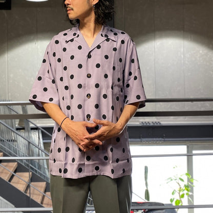 HAWAIIAN SHIRT S/S -TYPE 3- #PURPLE-BLACK [24SS-WMS-HI03]